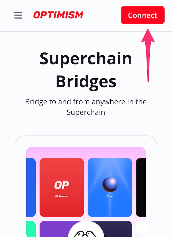 OptimismへETHをブリッジする