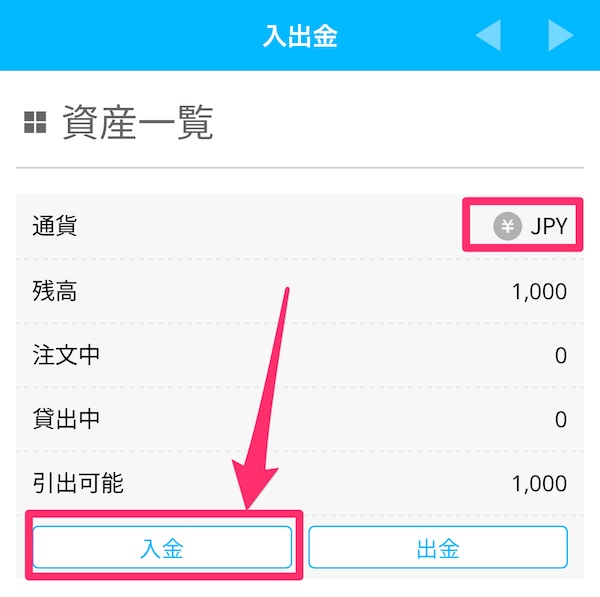 ビットポイントの即時入金